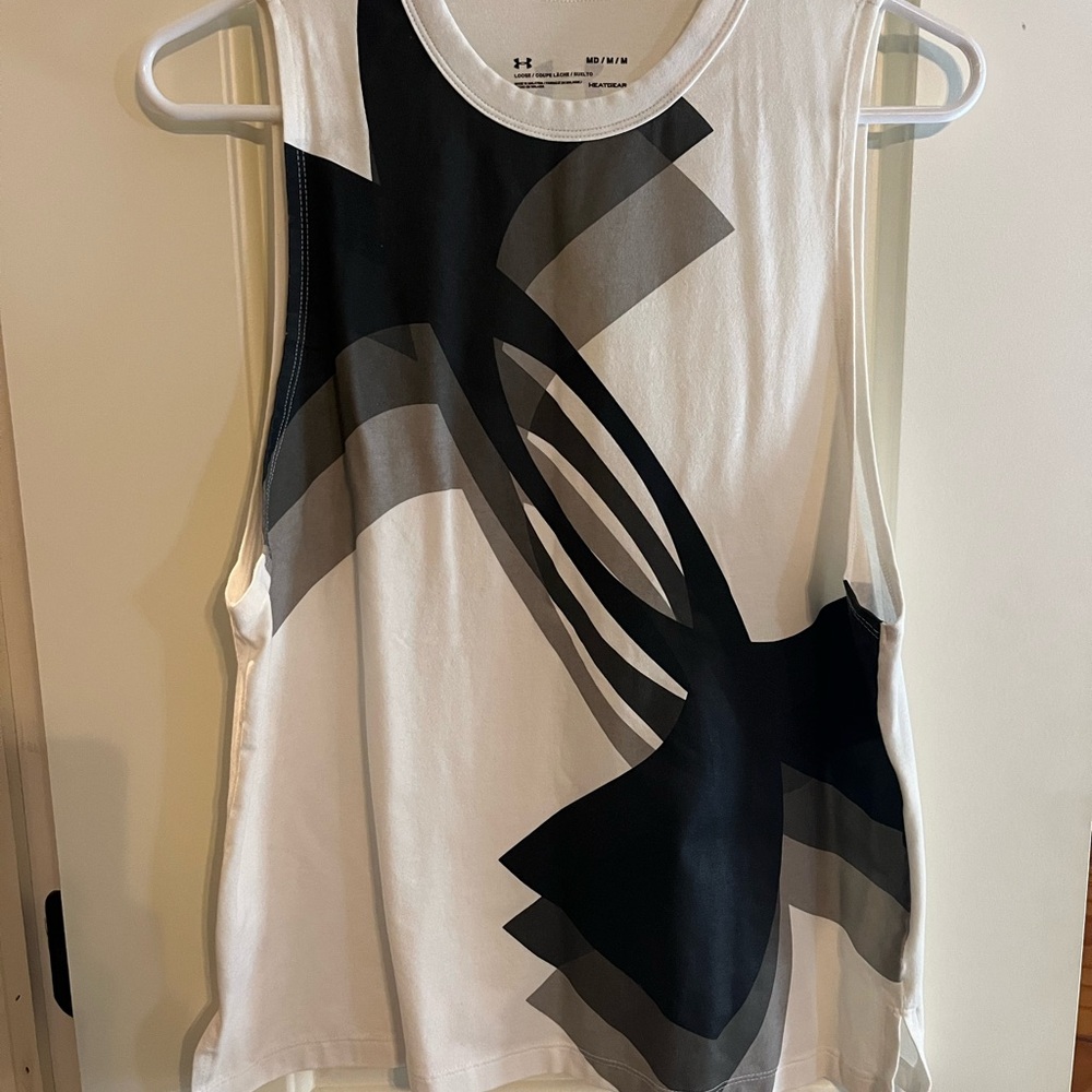 Under Armour Women's Graphic Muscle Tee - White and Black